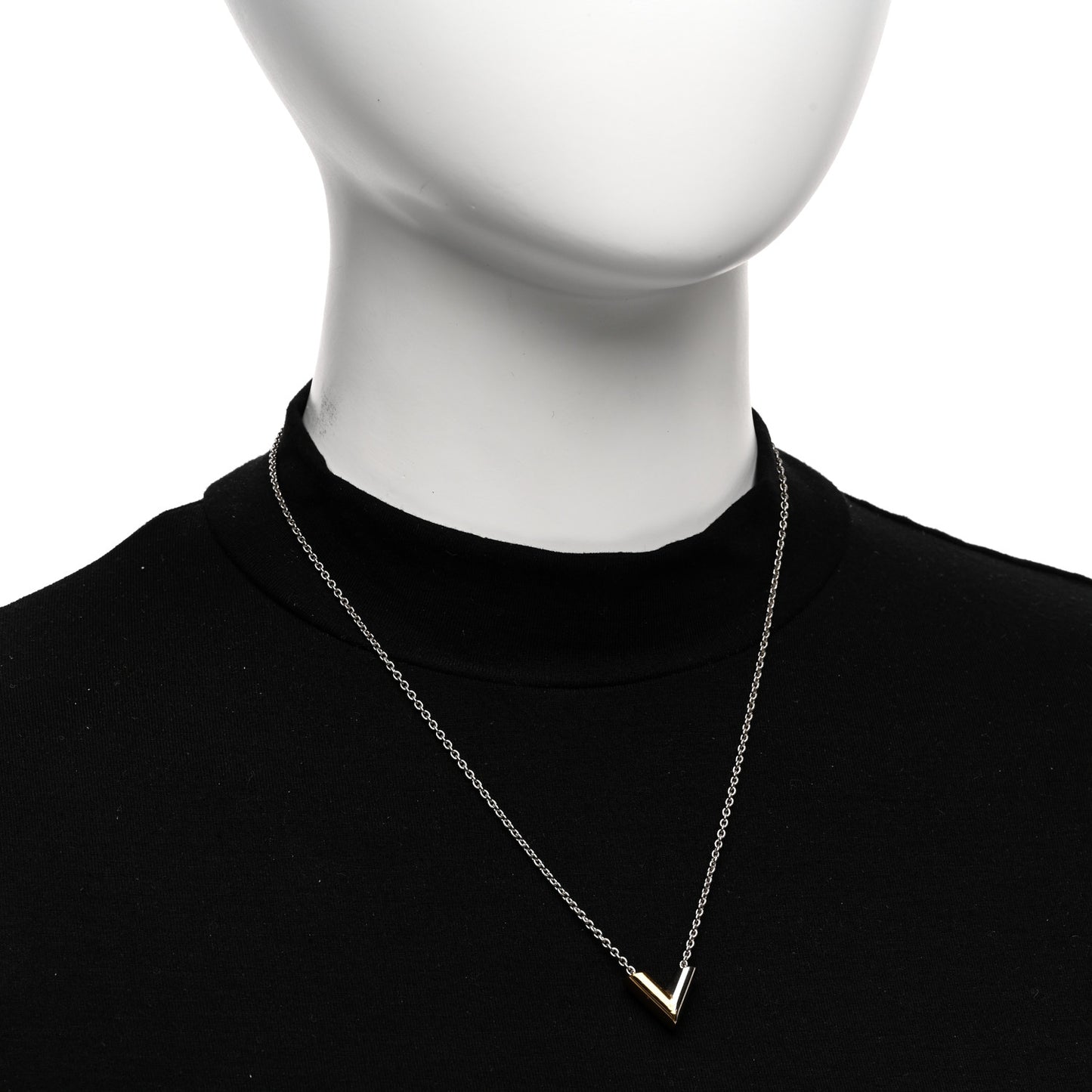Essential V Necklace Silver Gold