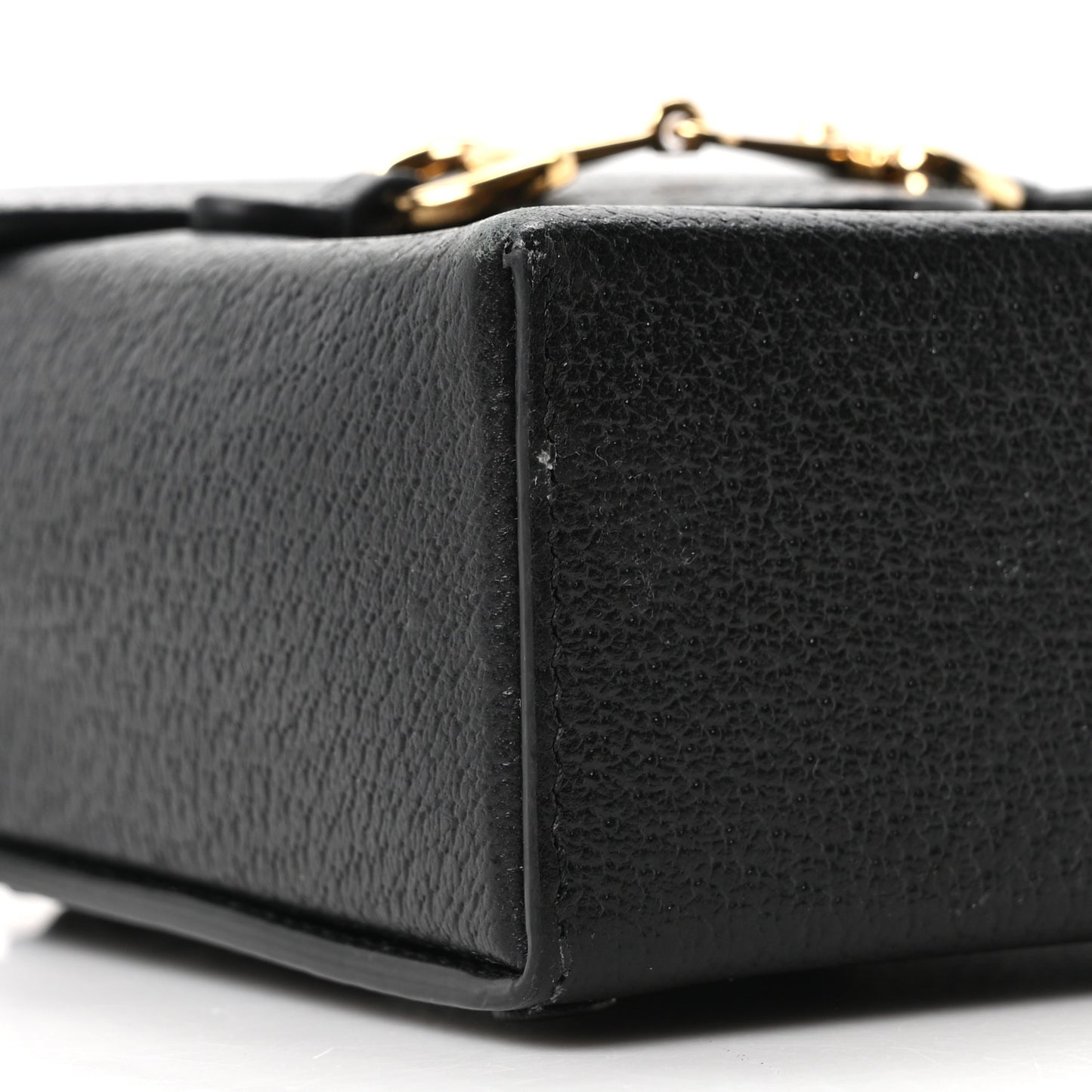 Dollar Calfskin Vertical Horsebit 1955 Crossbody Bag Black