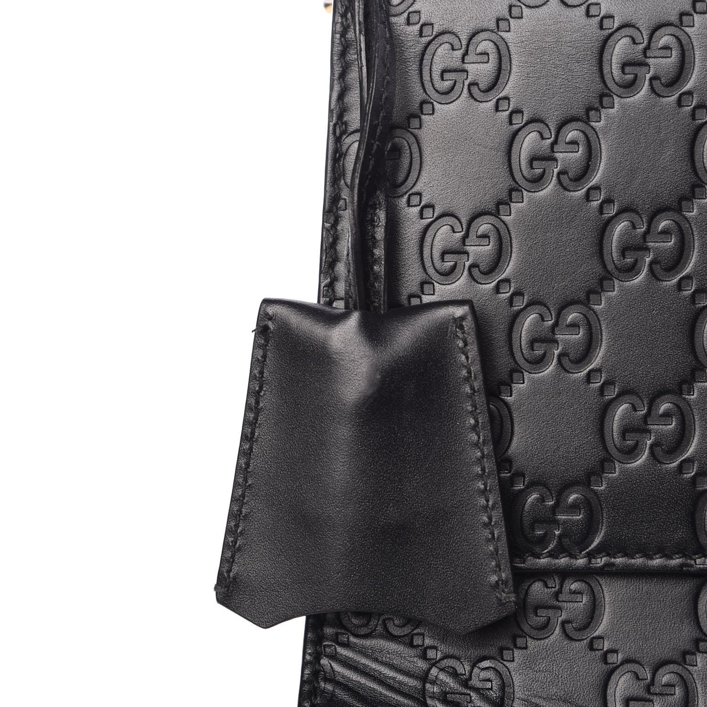 Guccissima Medium Padlock Shoulder Bag Black