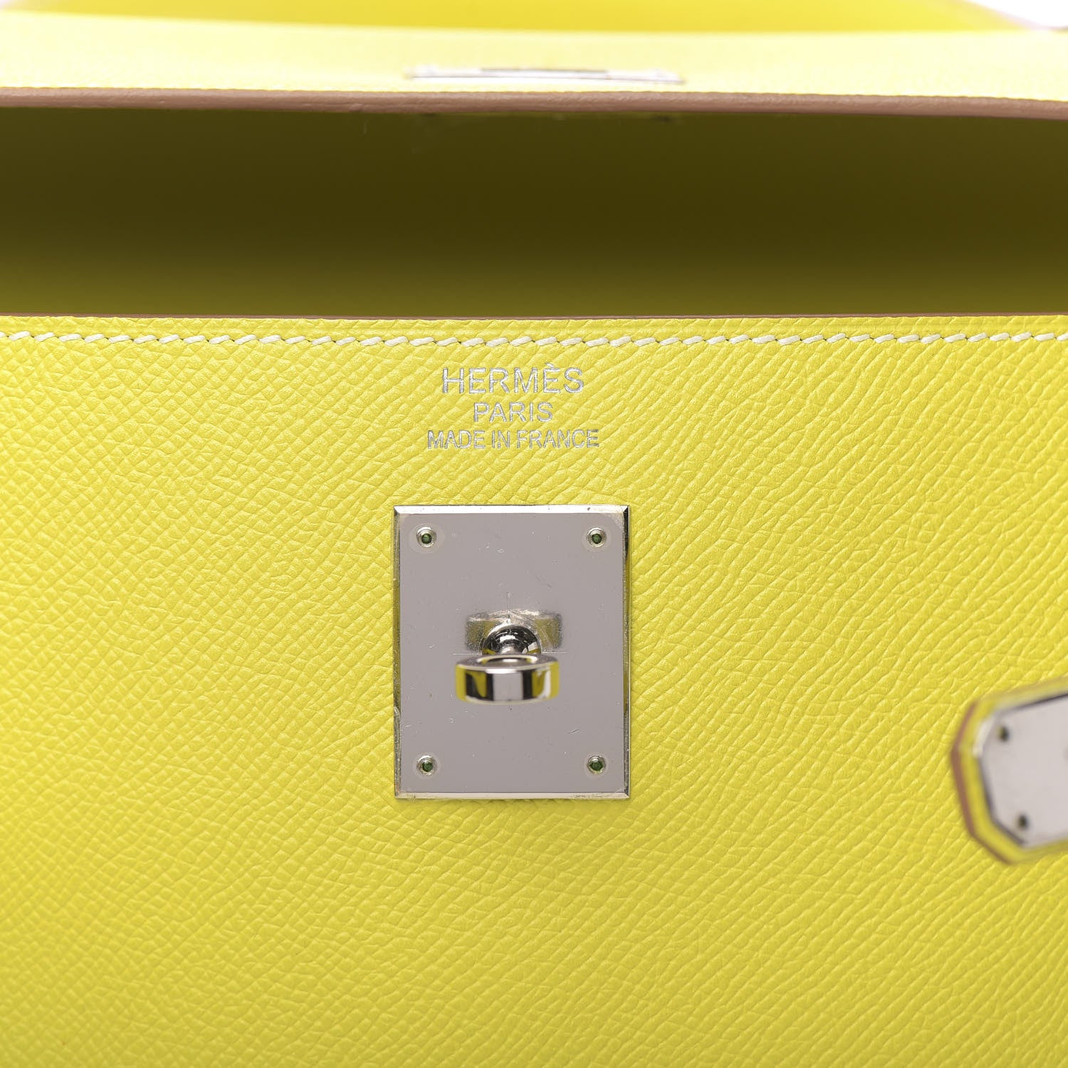 Hermes Epsom Candy Kelly Retourne 35 Lime Gris Perle 32 of 42