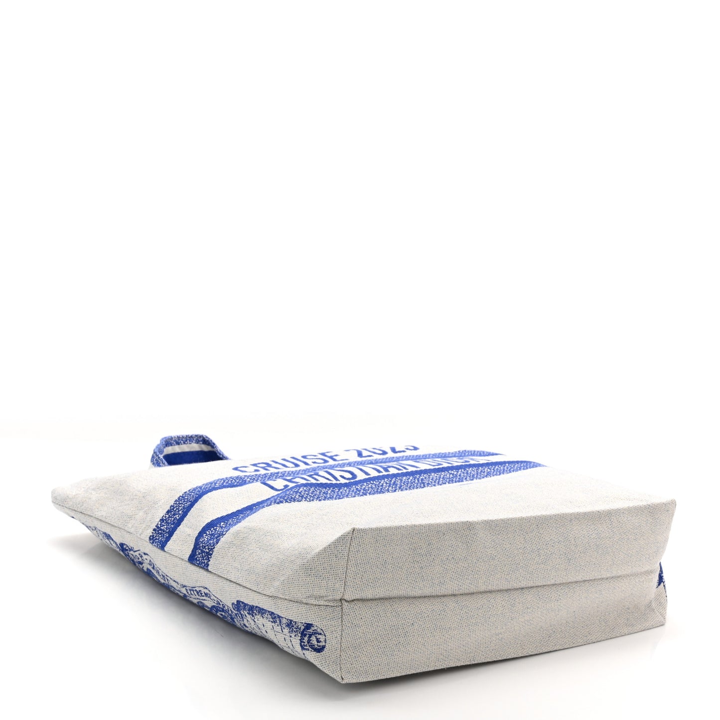 Canvas Print Cruise Tote Ivory Blue