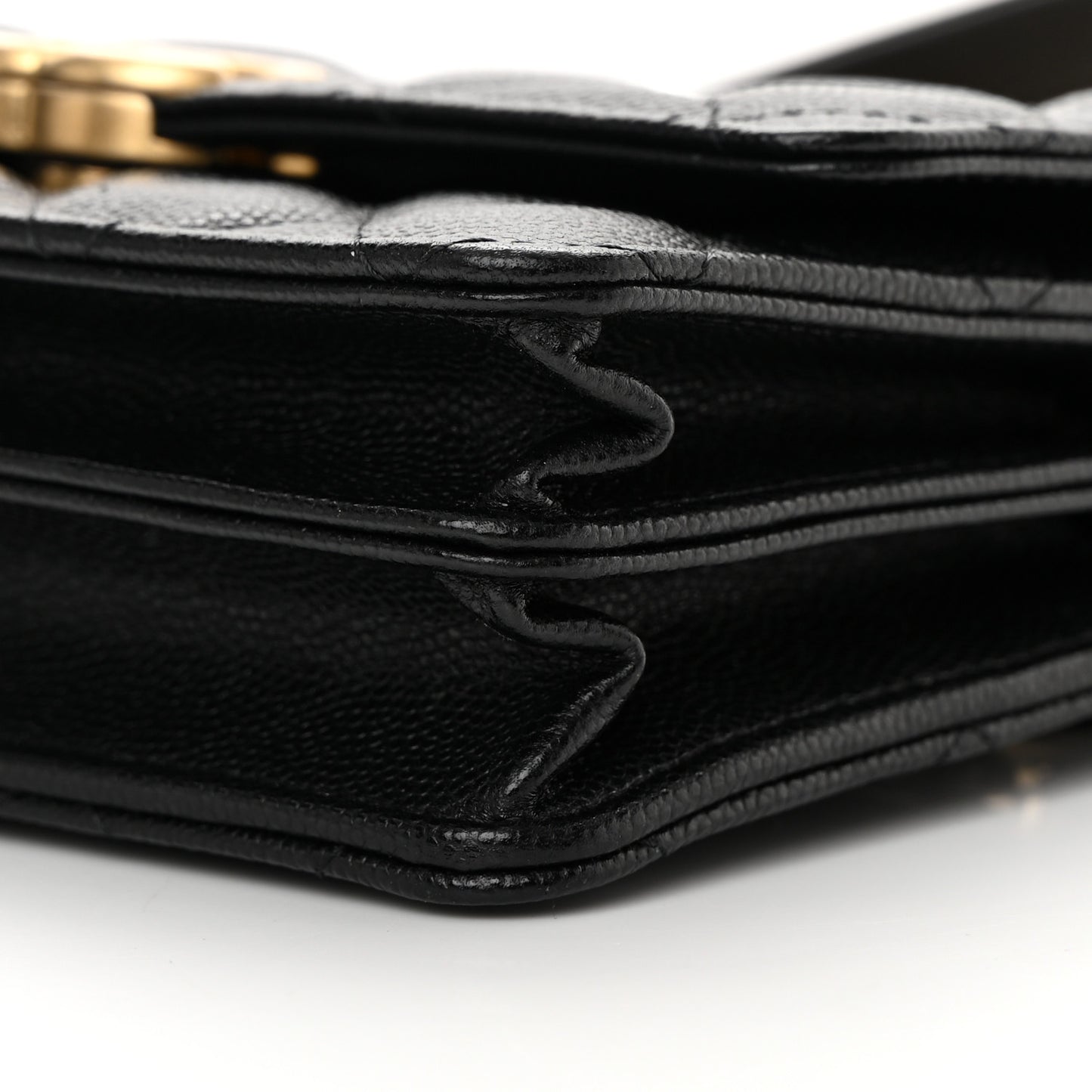 Caviar Quilted Mini Bracelet On Chain Wallet On Chain WOC Black