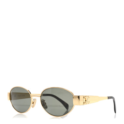 Celine Metal Triomphe 01 Sunglasses CL40235U Gold Green 1 of 7