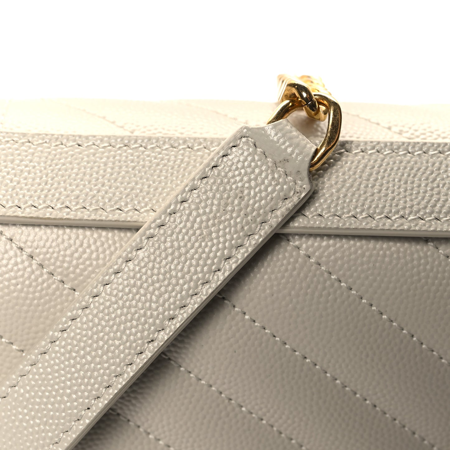 Grain De Poudre Textured Mixed Matelasse Large Triquilt Monogram Satchel Crema Soft