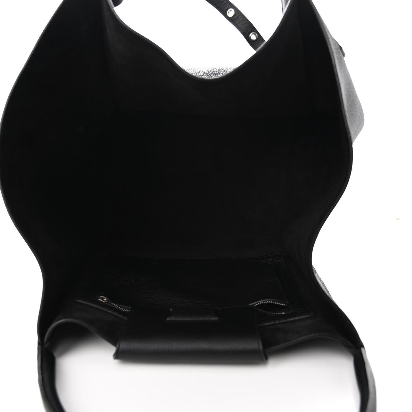 Supple Grained Calfskin Medium Big Bag Black