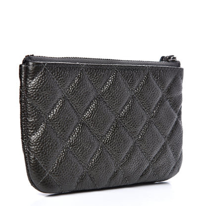 Chanel Caviar Quilted Small Cosmetic Case Dark Charcoal 2 of 7