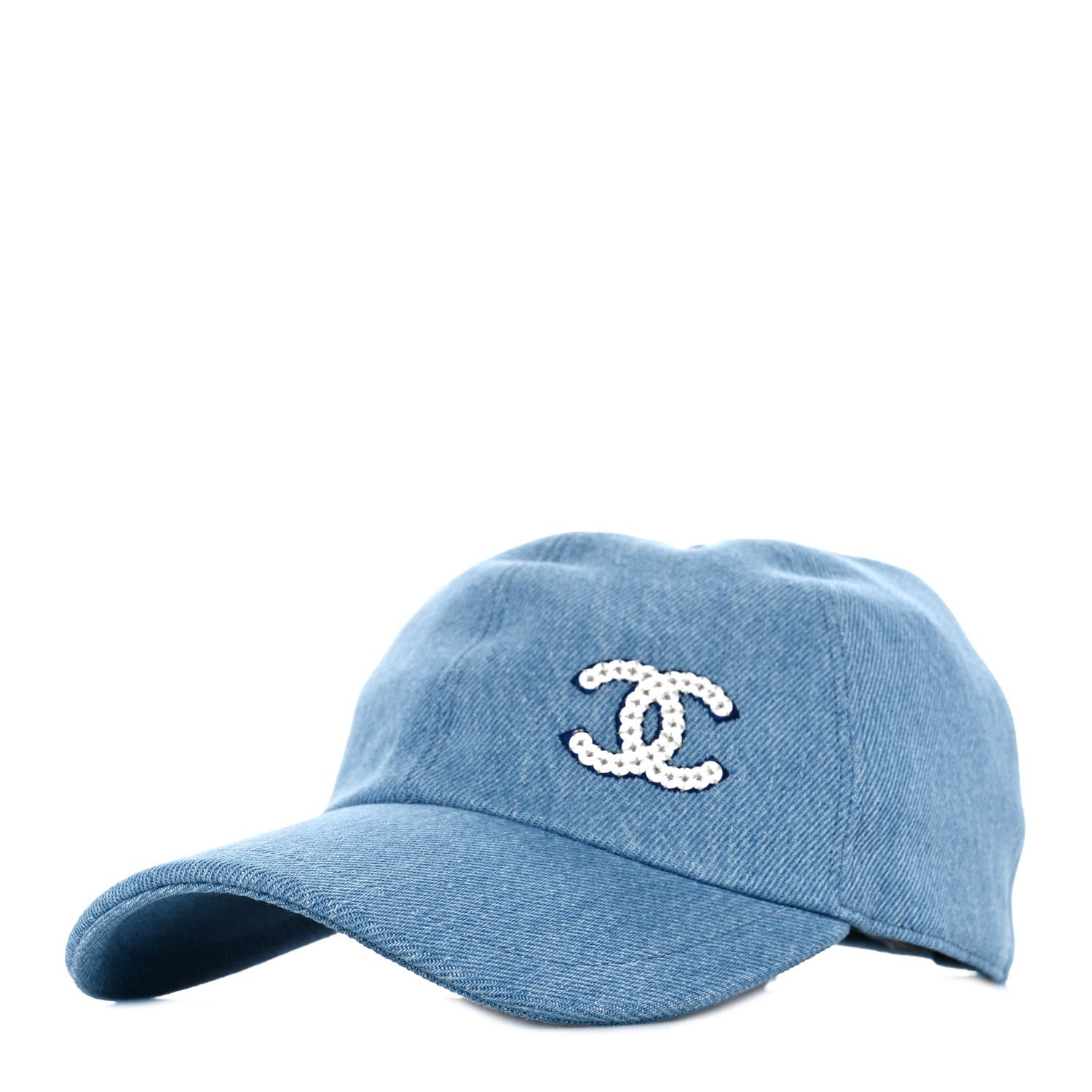 Chanel Cotton Sequin CC Cap Hat Blue 1 of 8