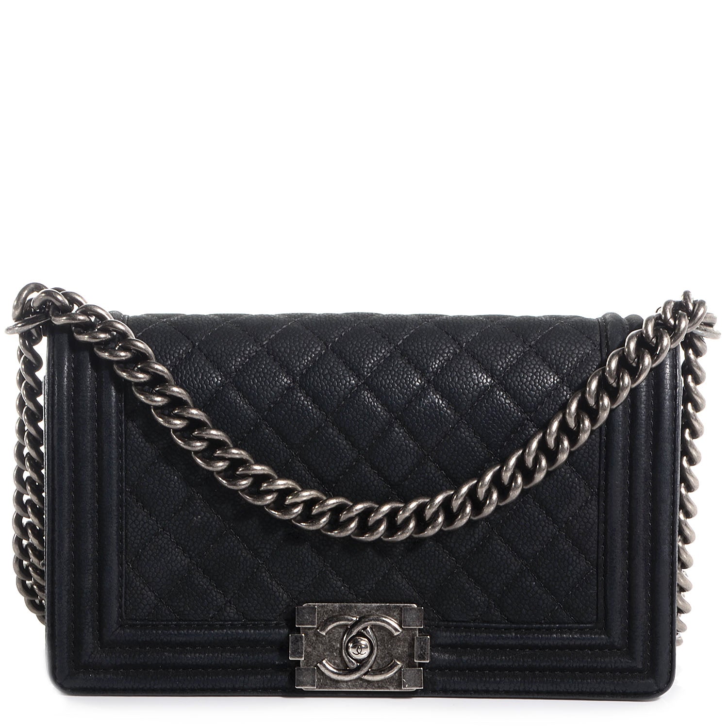 Chanel Iridescent Caviar Medium Boy Flap Black 1 of 8