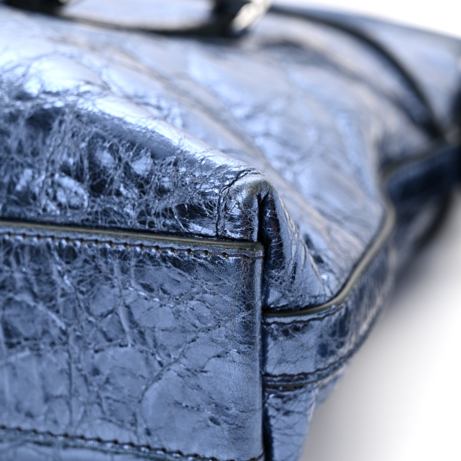 Givenchy Metallic Calfskin Medium Voyou Bag Navy 11 of 12