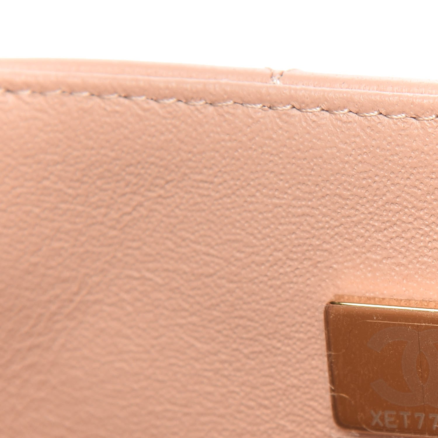 Chanel Lambskin Quilted Mini Top Handle Rectangular Flap Beige 9 of 11