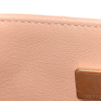 Chanel Lambskin Quilted Mini Top Handle Rectangular Flap Beige 9 of 11