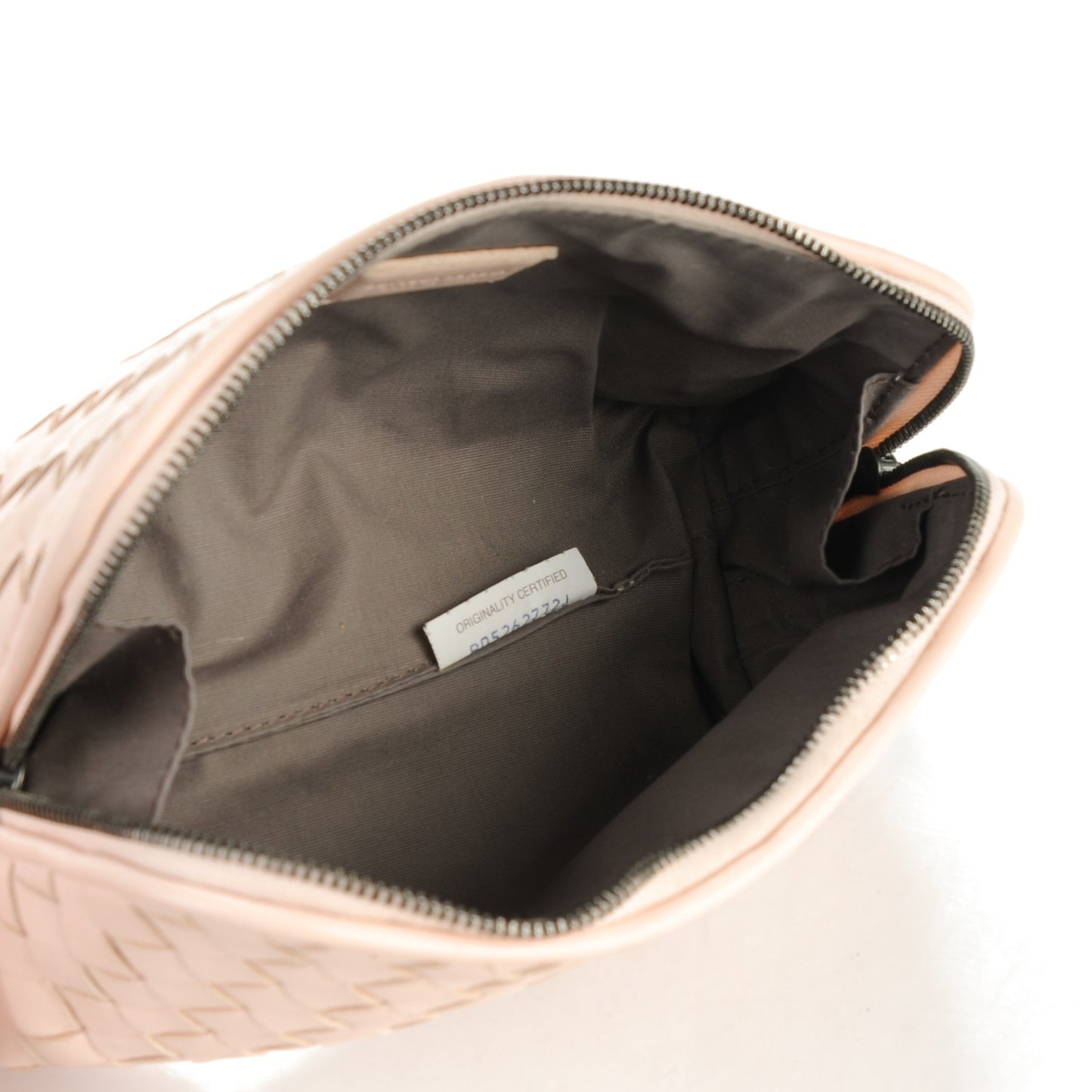 Nappa Intrecciato Cosmetic Pouch Petal Pink