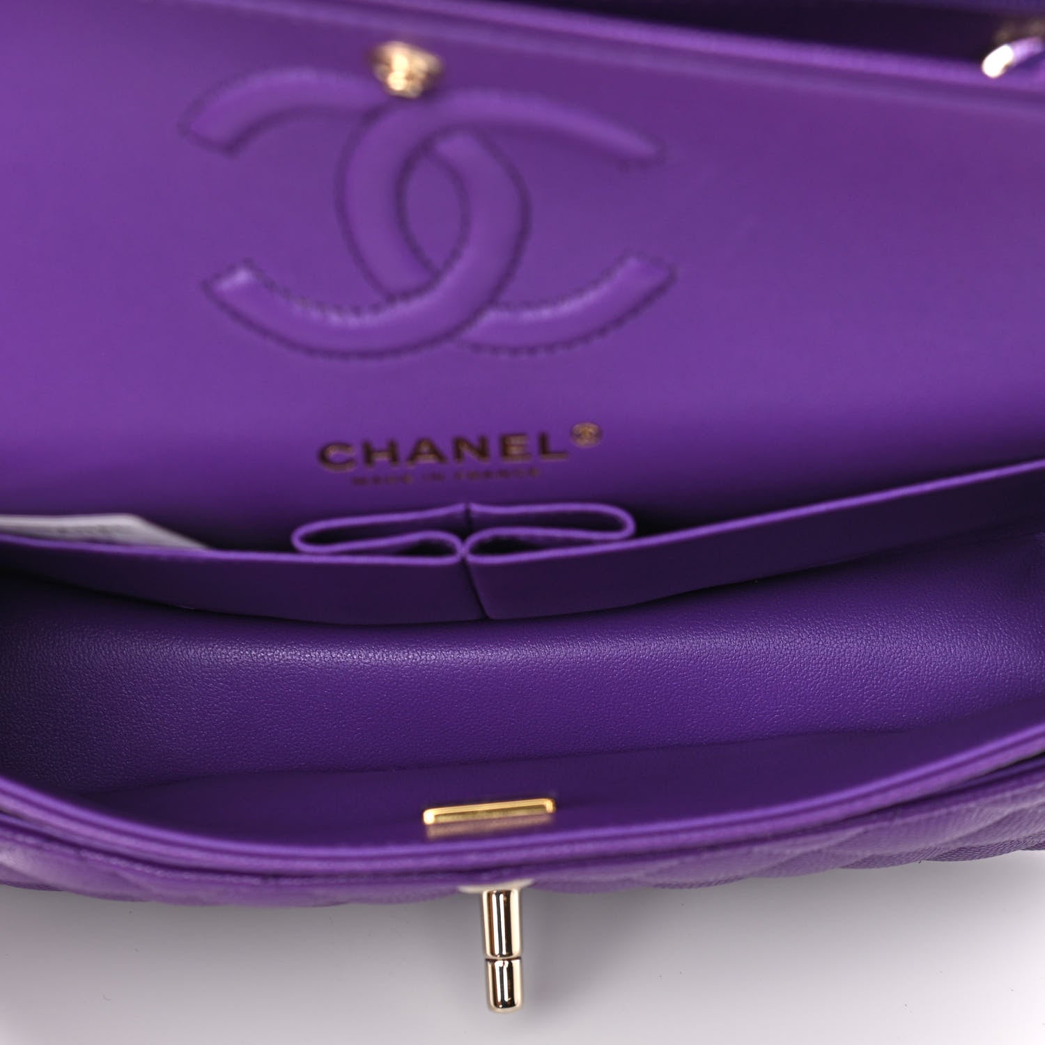 Chanel Caviar Quilted Small Double Flap Dark Purple 5 of 12