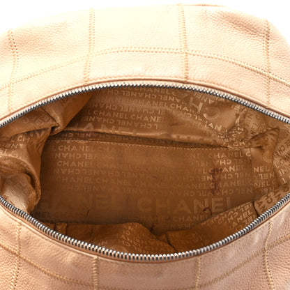 Chanel Caviar Square Stitched Bowler Beige 4 of 10