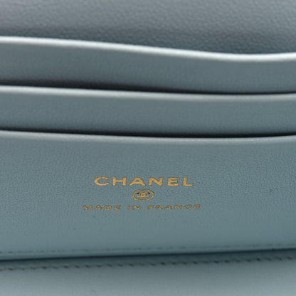 Chanel Caviar Quilted Sweetheart Vanity Case Bleu Clair 10 of 14