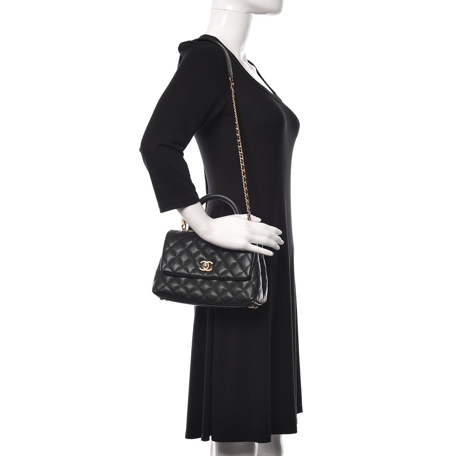 Chanel Caviar Quilted Mini Coco Handle Flap Black 2 of 10