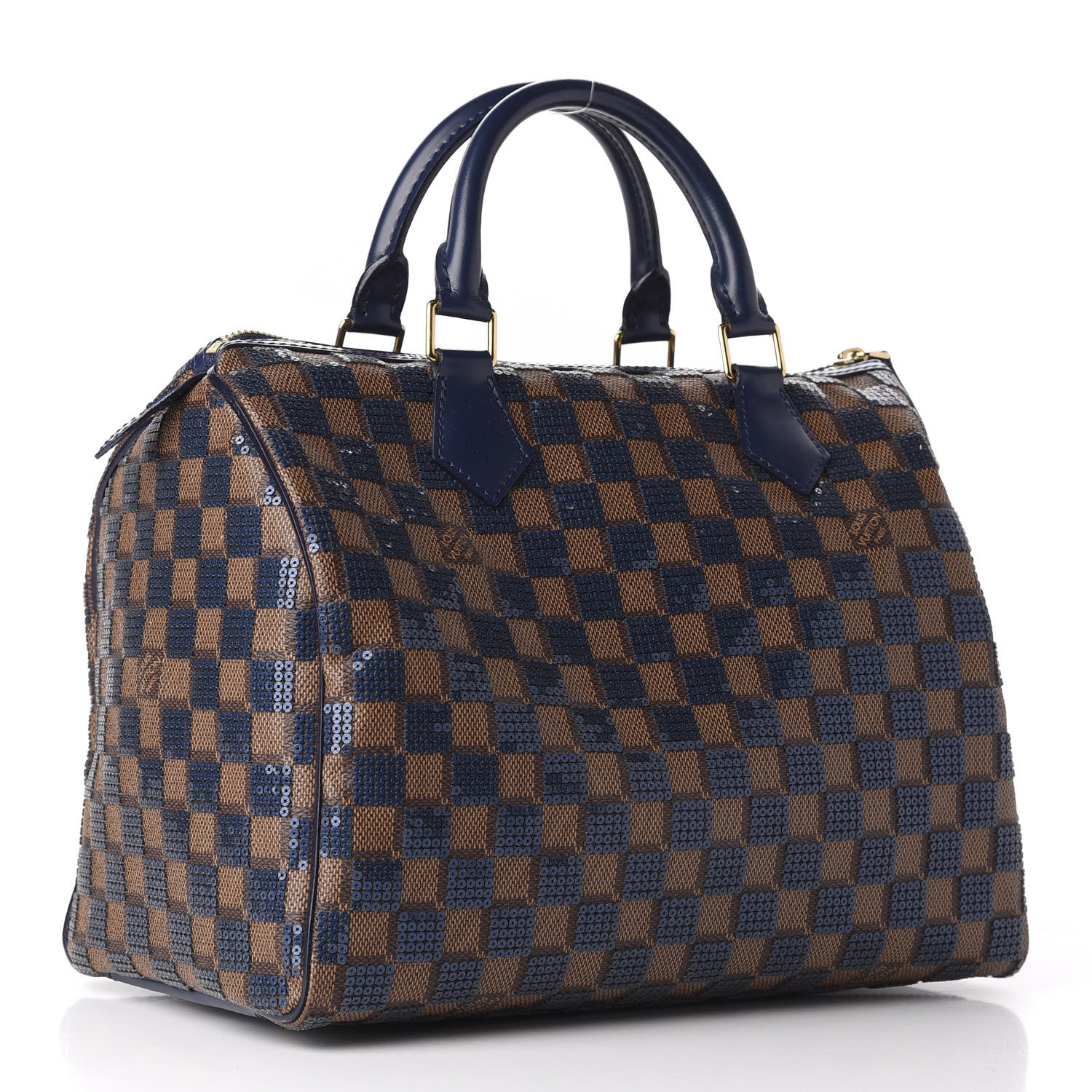 Louis Vuitton Damier Paillettes Speedy 30 Blue 3 of 10
