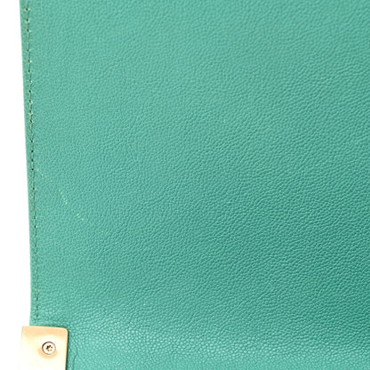 Chanel Caviar Chevron Quilted Medium Boy Flap Green 12 of 13