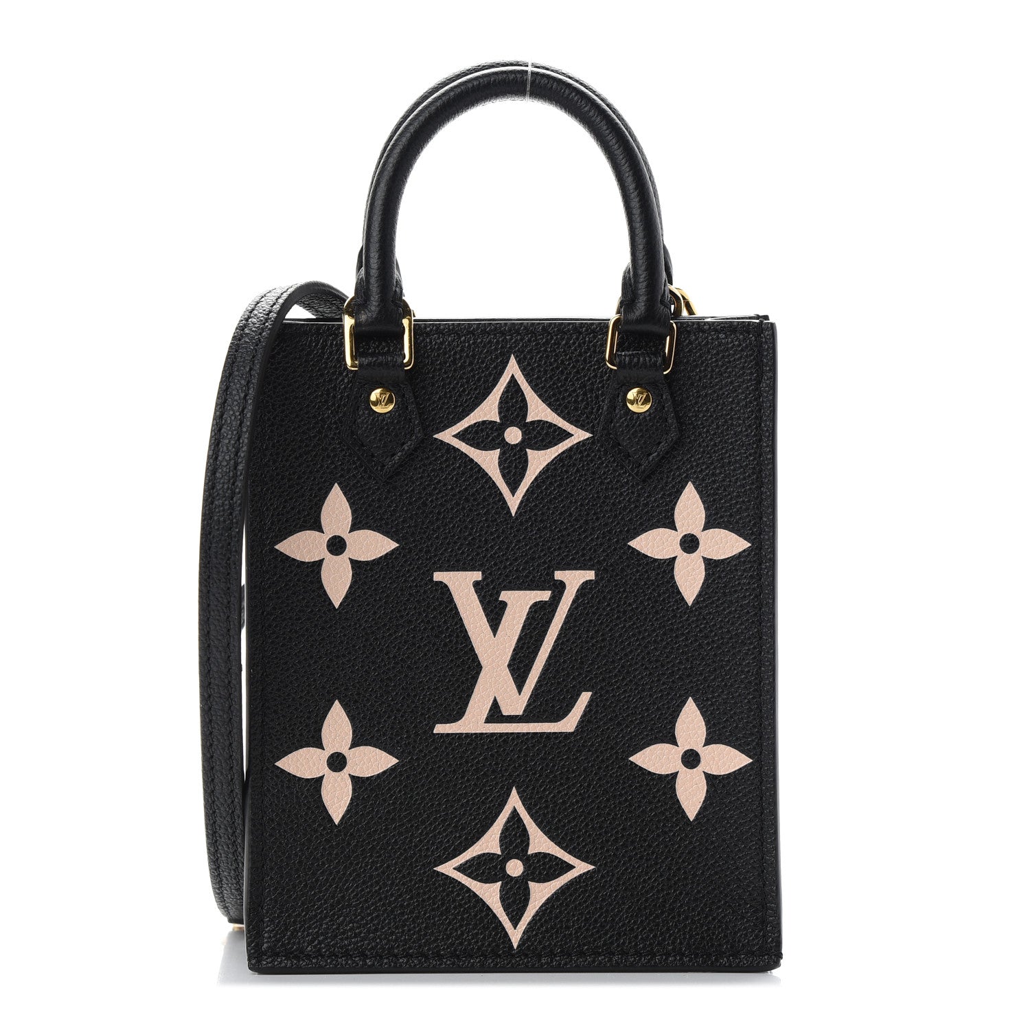 Louis Vuitton Empreinte Monogram Giant Petit Sac Plat Black Beige 1 of 8