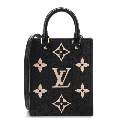 Louis Vuitton Empreinte Monogram Giant Petit Sac Plat Black Beige 1 of 8