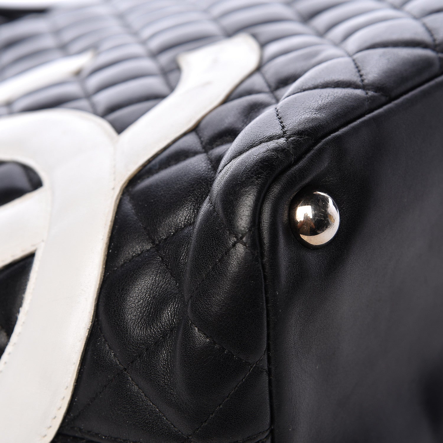 Chanel Calfskin Quilted Large Cambon Tote Black White 14 of 18