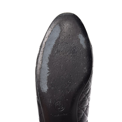 Chanel Aged Calfskin Quilted Cap Toe Ballerina Flats 39.5 Black 15 of 15