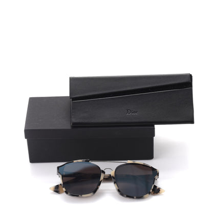 Christian Dior Abstract Square Mirrored Sunglasses Spotted Havana Blue 11 of 11