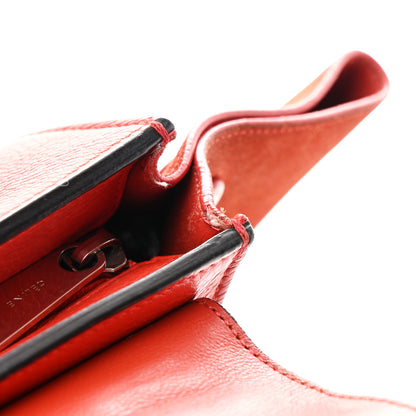 Celine Drummed Calfskin Small Trapeze Vermillion 11 of 11