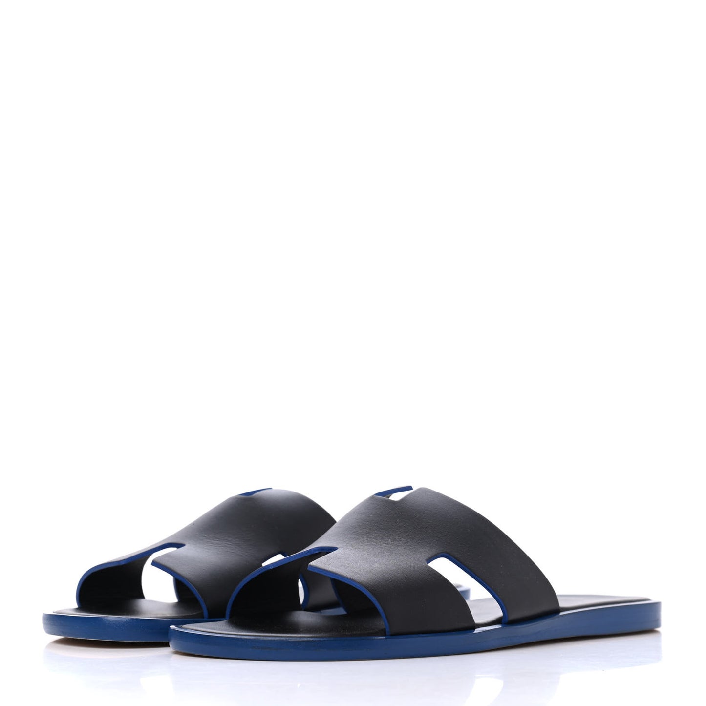 Calfskin Mens Izmir Sandals 40.5 Black Mediterrane