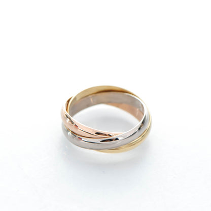 Cartier 18K Pink Yellow White Gold Small Trinity Ring 48 4.5 3 of 6