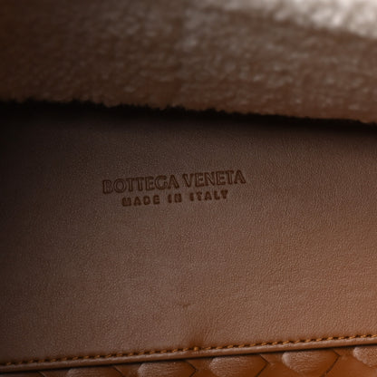 Bottega Veneta Suede Shearling Intrecciato Medium Andiamo Shoulder Bag Amber 6 of 9