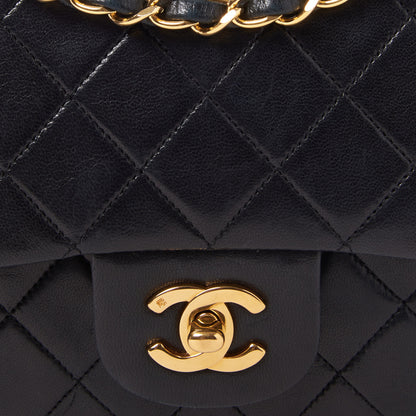 Chanel Lambskin Quilted Medium Double Flap Black 7 of 9