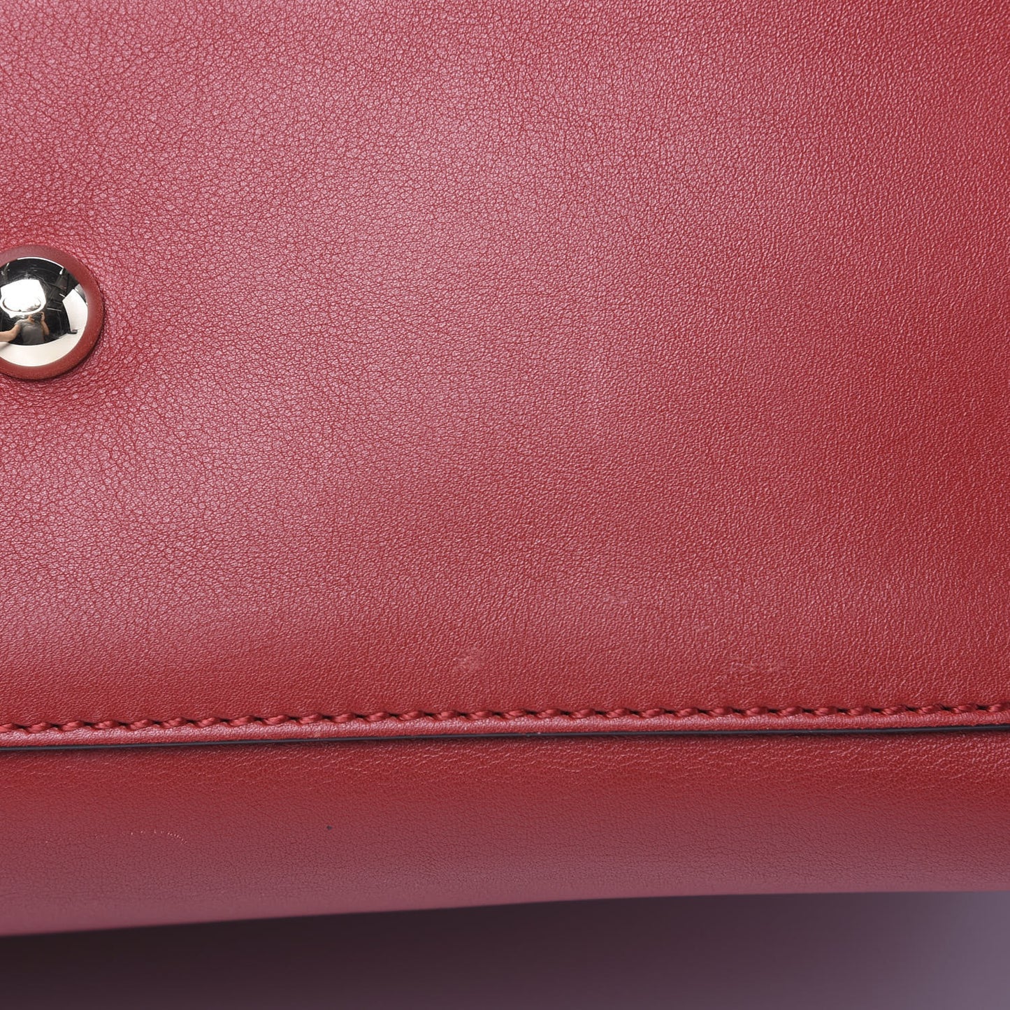 Vitello Rockstud Dome Shopper Rosso Valentino
