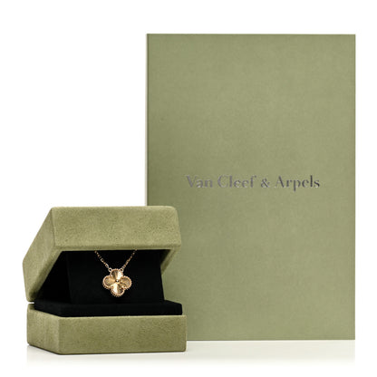 Van Cleef & Arpels 18K Yellow Gold Guilloche Vintage Alhambra Pendant Necklace 6 of 6