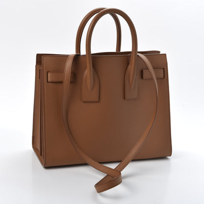 Saint Laurent Grained Calfskin Small Sac de Jour Cognac 2 of 13