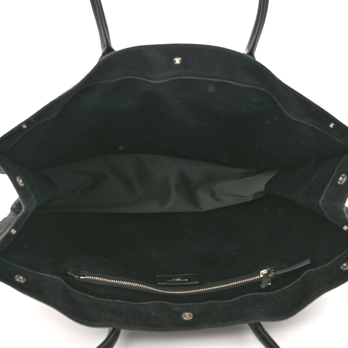 Raffia Linen Calfskin Rive Gauche Tote Black