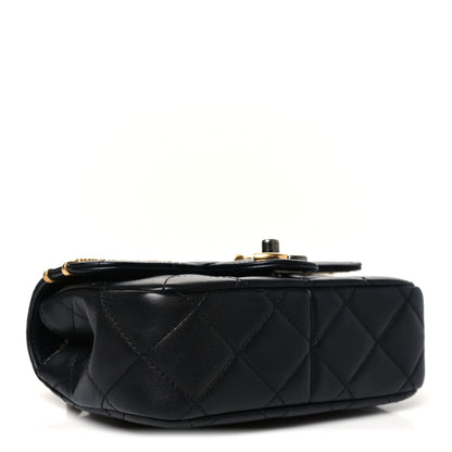 Chanel Lambskin Quilted Mini Coco Clips Single Flap Black 4 of 10