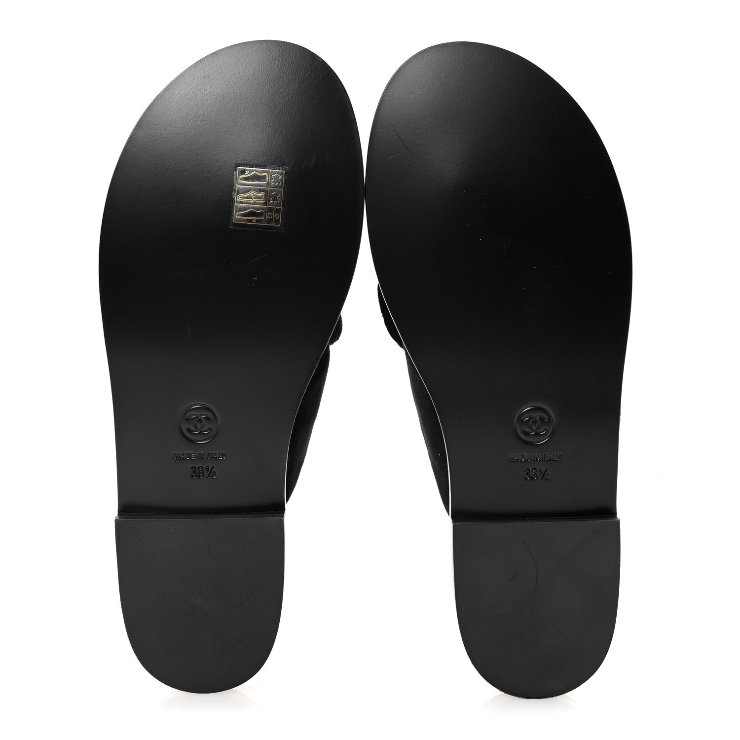 Chanel Suede Kidskin Pearl Camellia Thong Sandals 38.5 Black 6 of 10