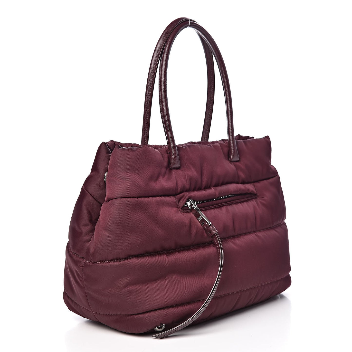 Tessuto Nylon Bomber Tote Bordeaux