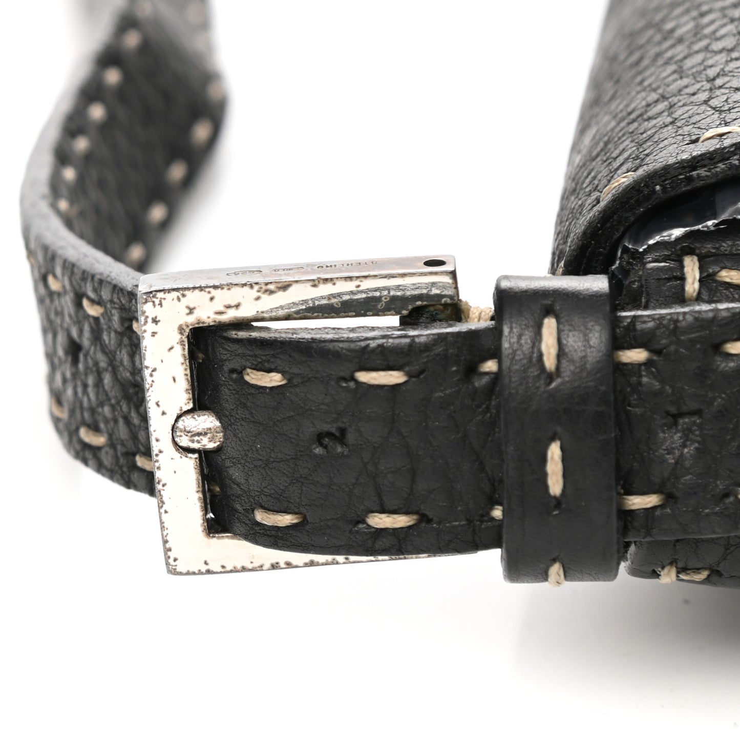 Calfskin Romano Selleria Baguette Black