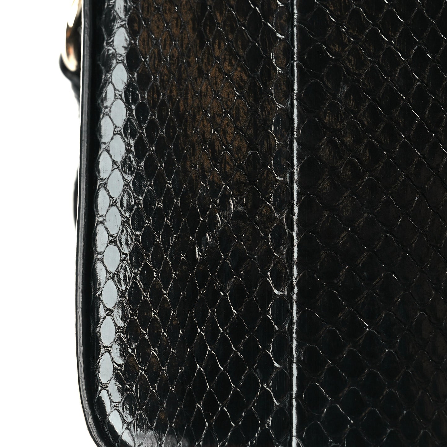 Snakeskin JL Carnet Crossbody Black