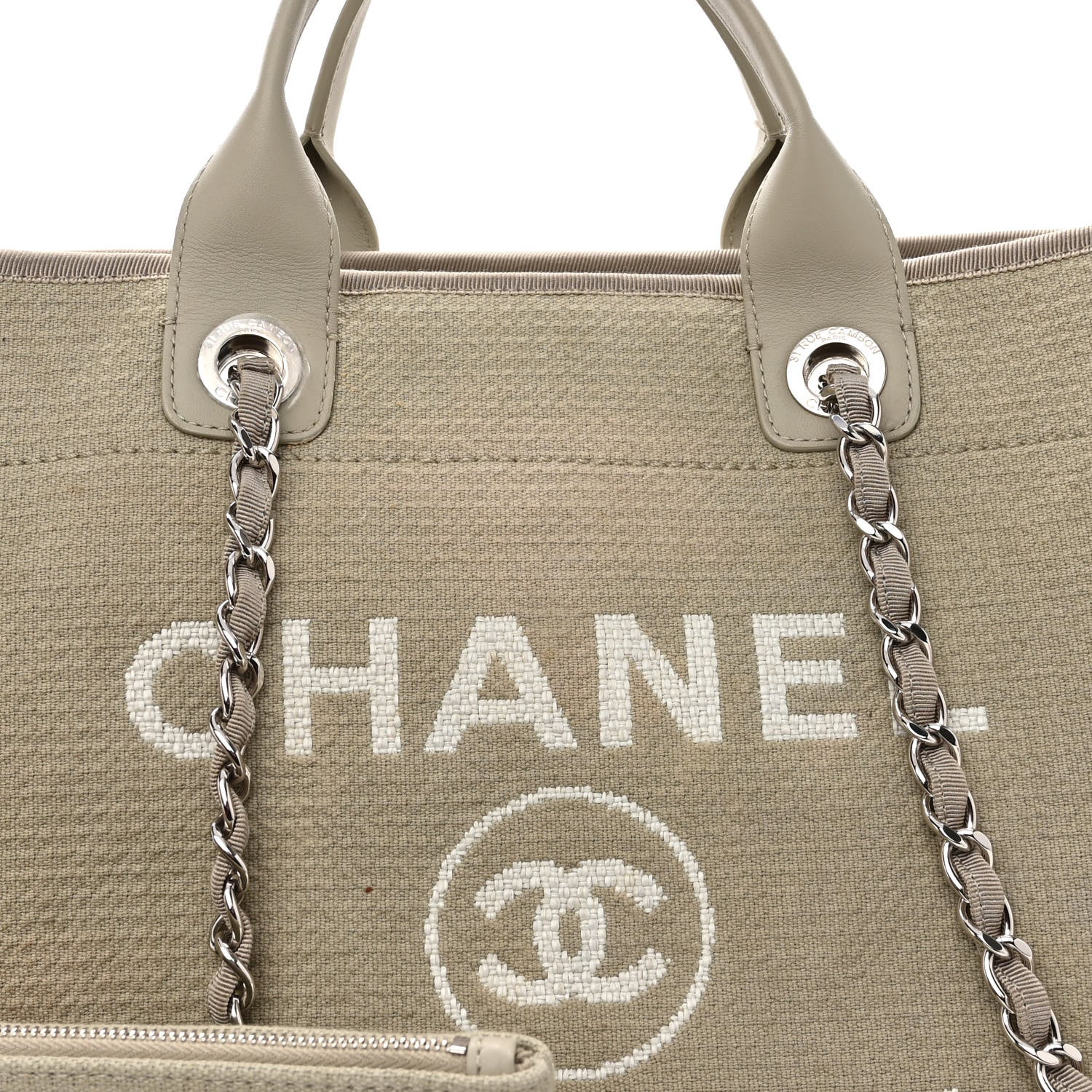 Chanel Mixed Fibers Medium Deauville Tote Grey 8 of 12