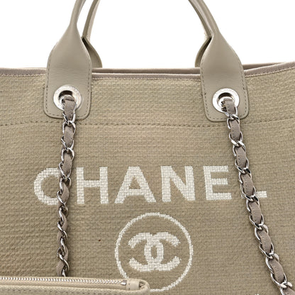 Chanel Mixed Fibers Medium Deauville Tote Grey 8 of 12