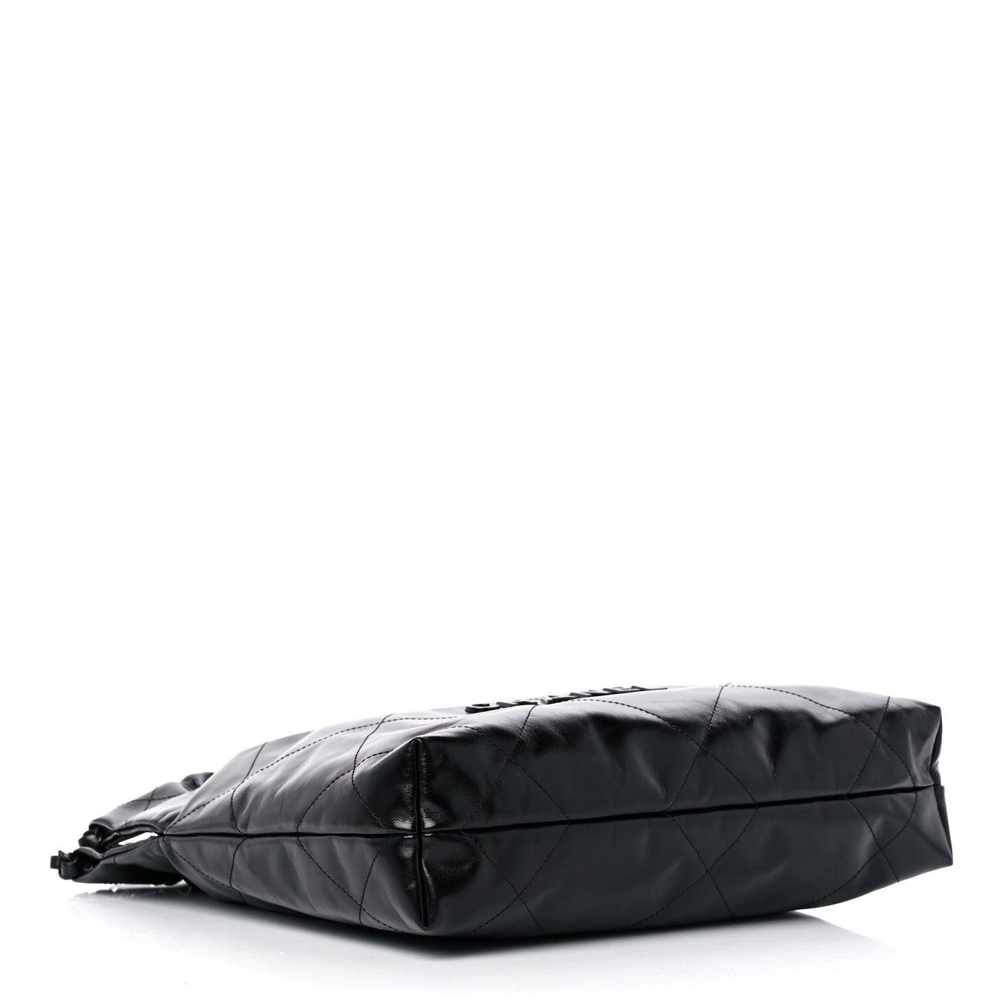 Shiny Calfskin Quilted Small Chanel 22 So Black