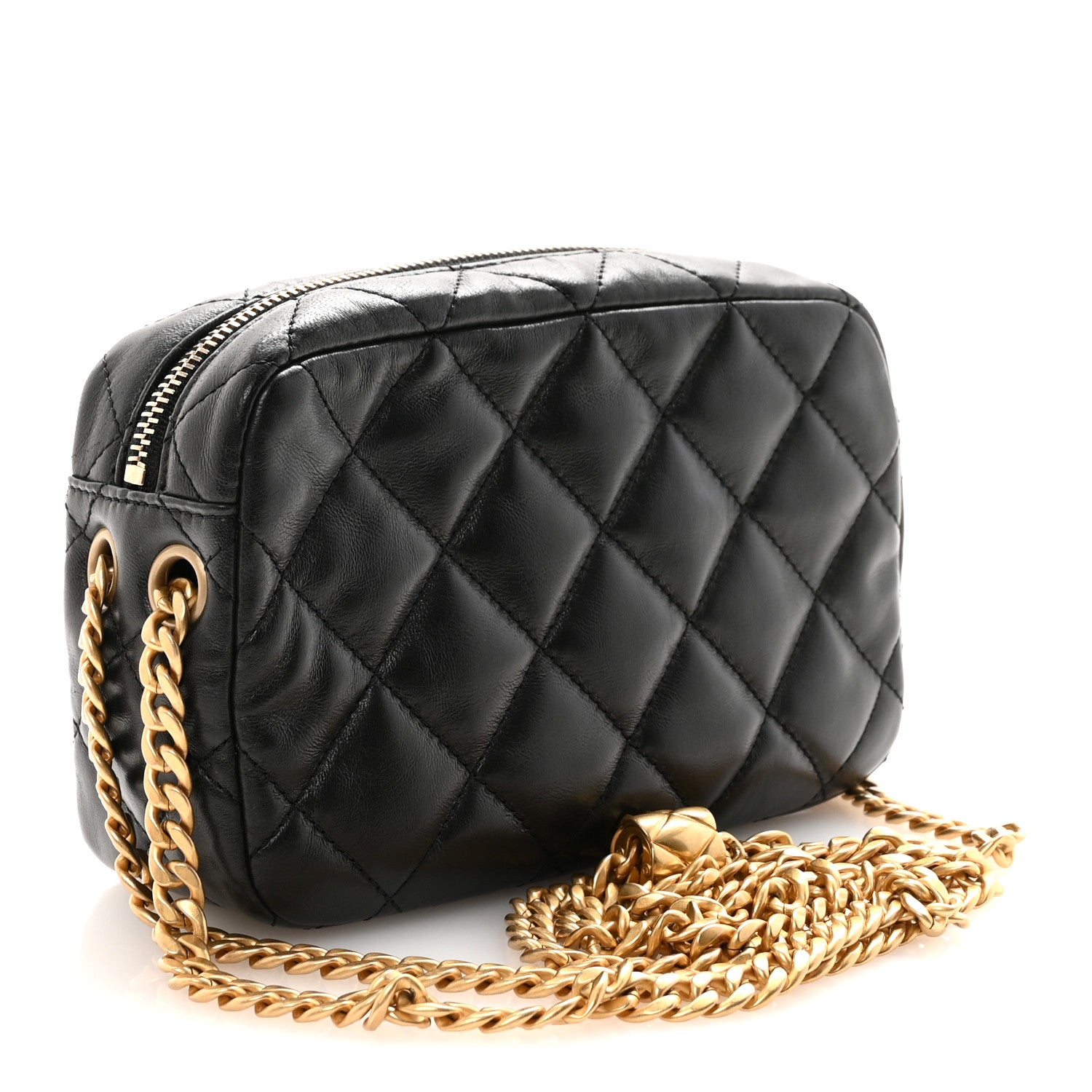 Chanel Lambskin Quilted Mini Pillow Crush Camera Case Black 3 of 10