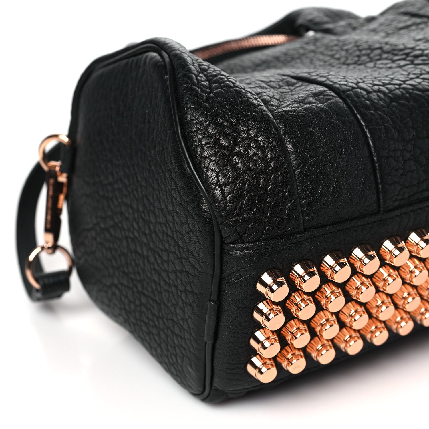 Alexander Wang Pebbled Lambskin Rockie Black Rose Gold Hardware 8 of 9
