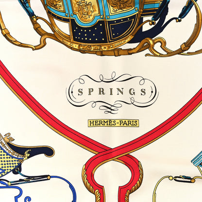 Hermes Silk Springs Scarf 90 White Multicolor 2 of 4