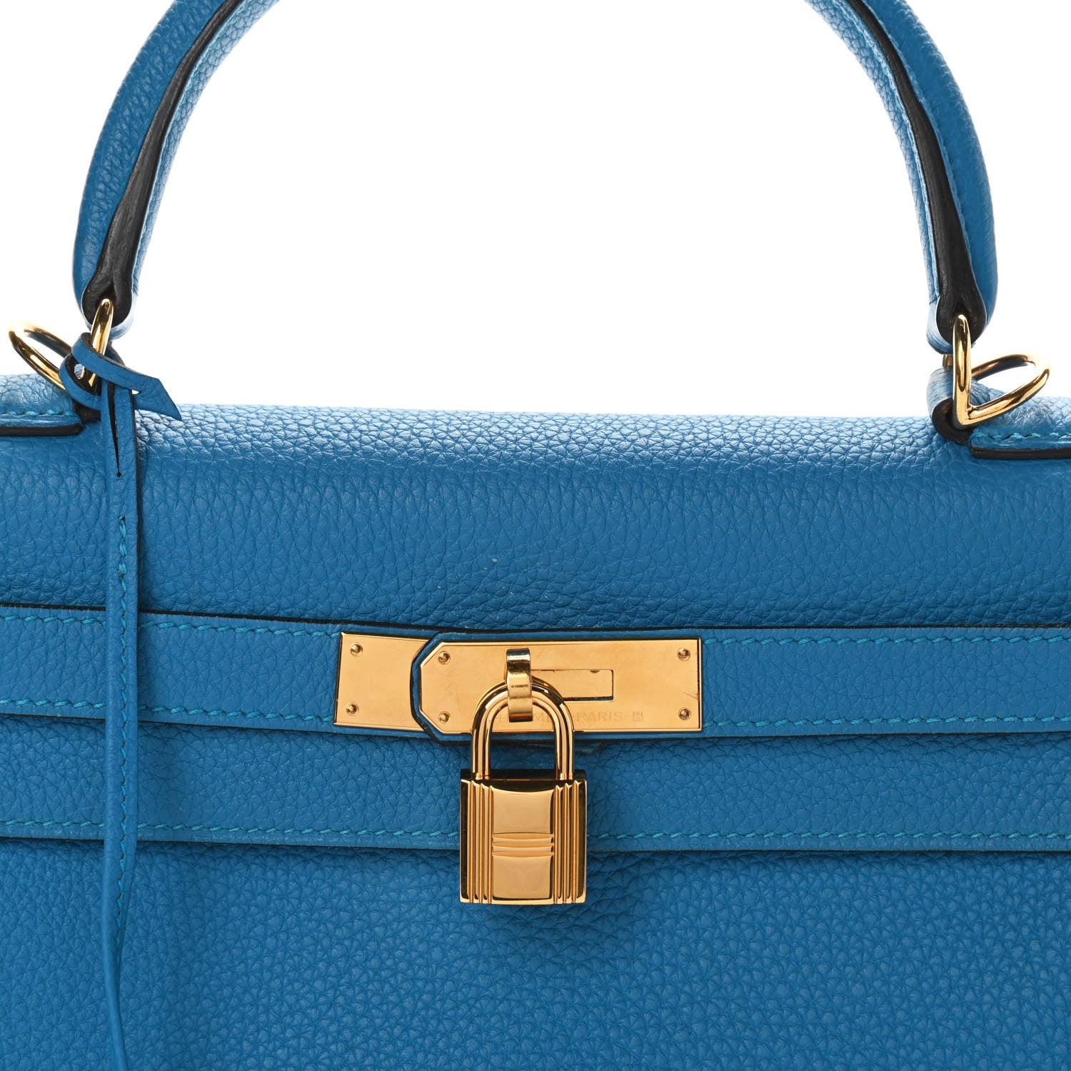 Hermes Taurillon Clemence Kelly Retourne 28 Bleu Zanzibar 9 of 9