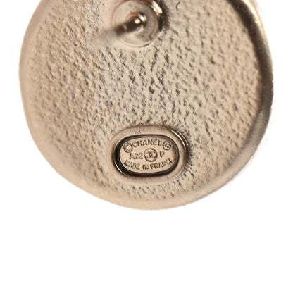 Chanel Metal Round CC Earrings Gold 4 of 4