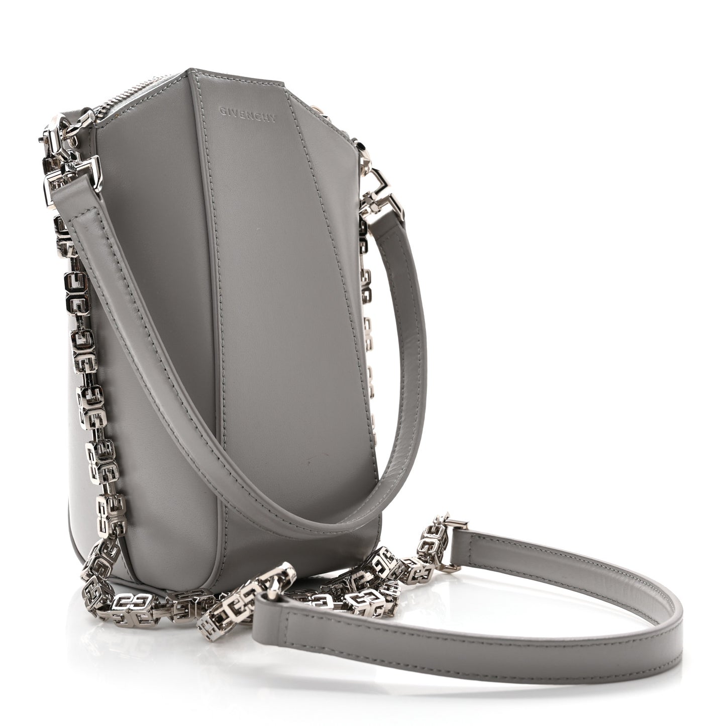Calfskin Mini Vertical Antigona Grey